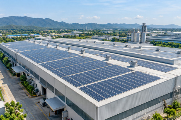 Industrial solar power system installation