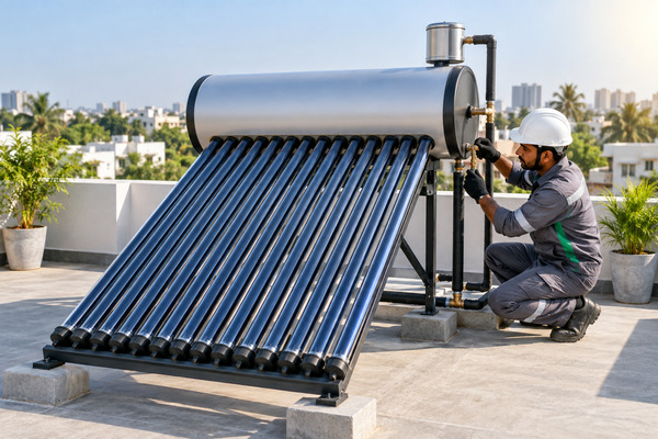 Solar water heater installation for homes and commercial properties